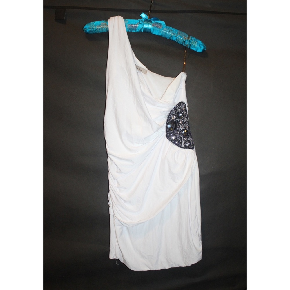 One Shoulder Jewel Top